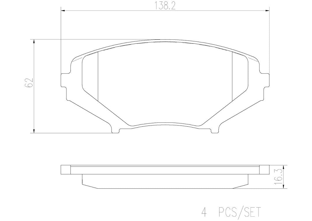Brembo Premium Low-Met OE Equivalent Pad Brake Pad P49034N - Disc Set