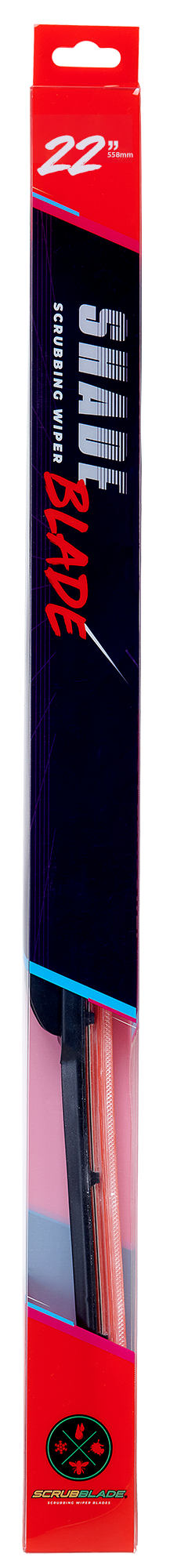 Scrubblade Ensure Quiet Operation Windshield Wiper Blade CBR2200 - Red 22 Silicone Shadeblade Wip Blae