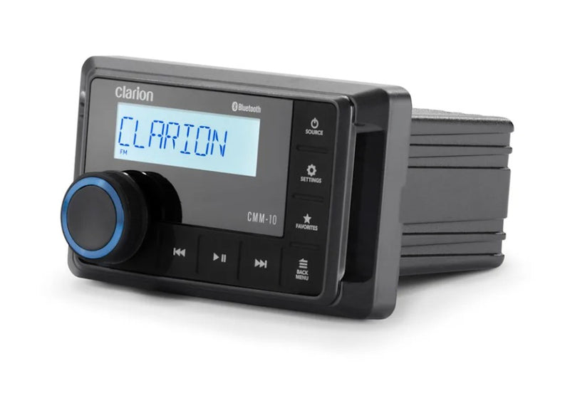 Clarion Intuitive Interface With Large Text Radio 010-03442-00 - Ultra-Compact Weatherproof Source