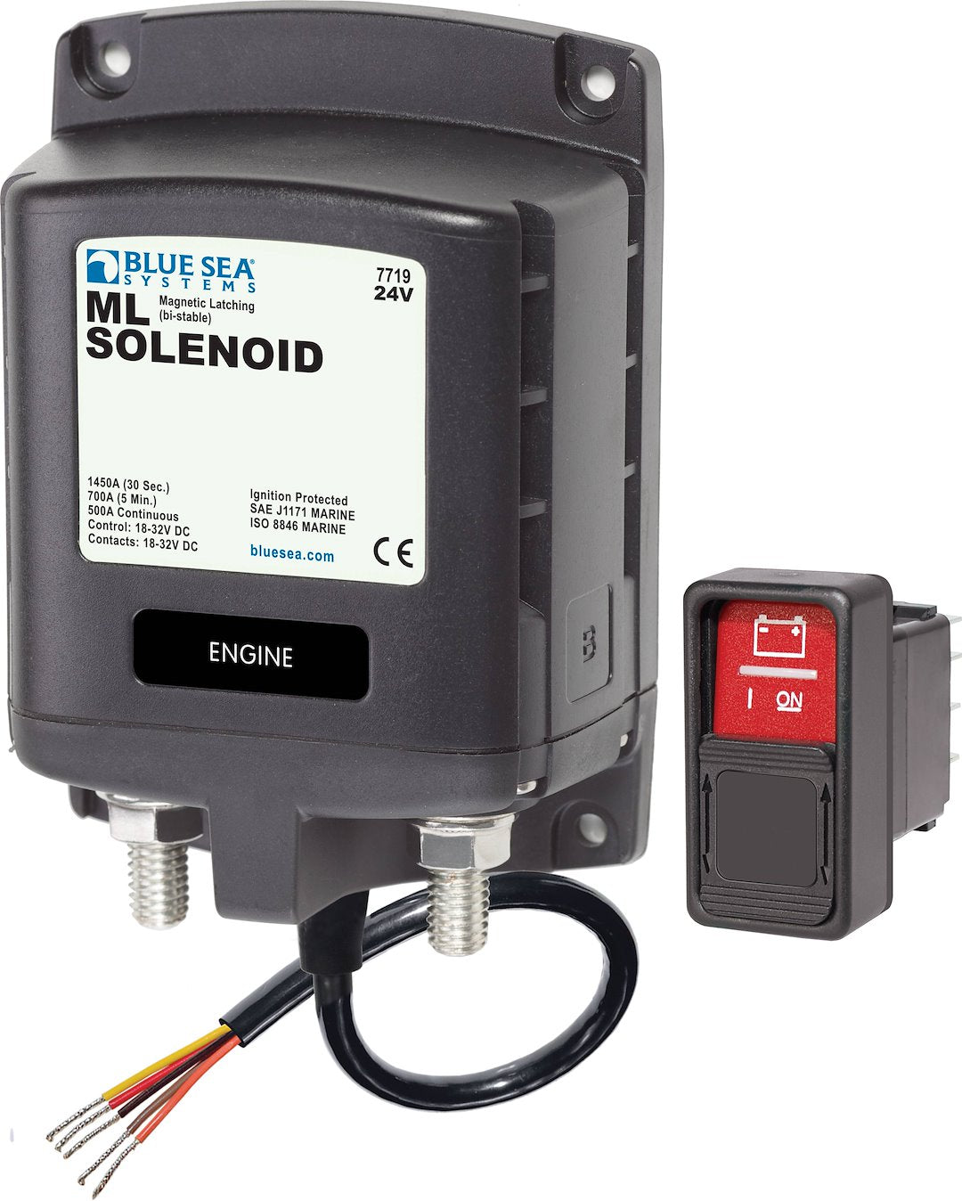 Blue SEA No Supplier Warranty Battery Disconnect Switch 7719-BSS - Solenoid ML 24V
