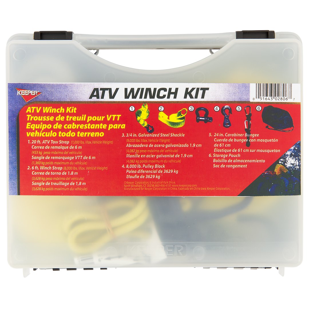 Hampton Prod Durable Plastic Storage Case Winch Rigging Kit 02806 - Atv