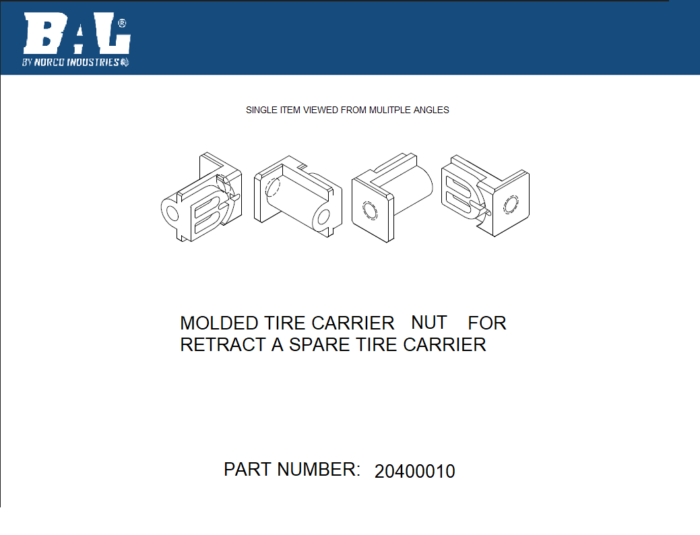 BAL Norco 20400010 - Nut