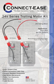 Connect Ease Corrosion Resistant Components Trolling Motor Wiring Kit RCE24VBK - 24 Volt Series Standard