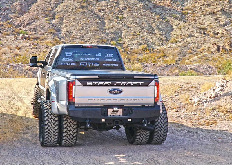 Steelcraft Built-In Sensor Cutout Bumper 76-21380 - Black Fortis Rear Textured
