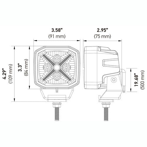 Hella Electromagnetic Compatibility Driving/ Fog Light 358233841 - X-Treme Spotlight XT-3S Spot Beam