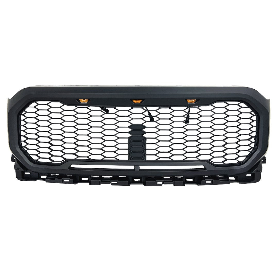 American MOD Mean Aggressive Styling Grille Amfmaa00122 - Mesh Amber Lights