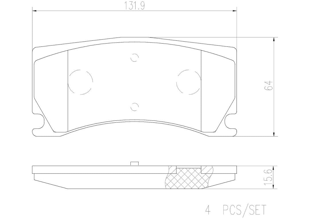 Brembo Premium Low-Met OE Equivalent Pad Brake Pad P36024N - Disc Set