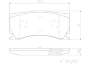 Brembo Premium Low-Met OE Equivalent Pad Brake Pad P36024N - Disc Set