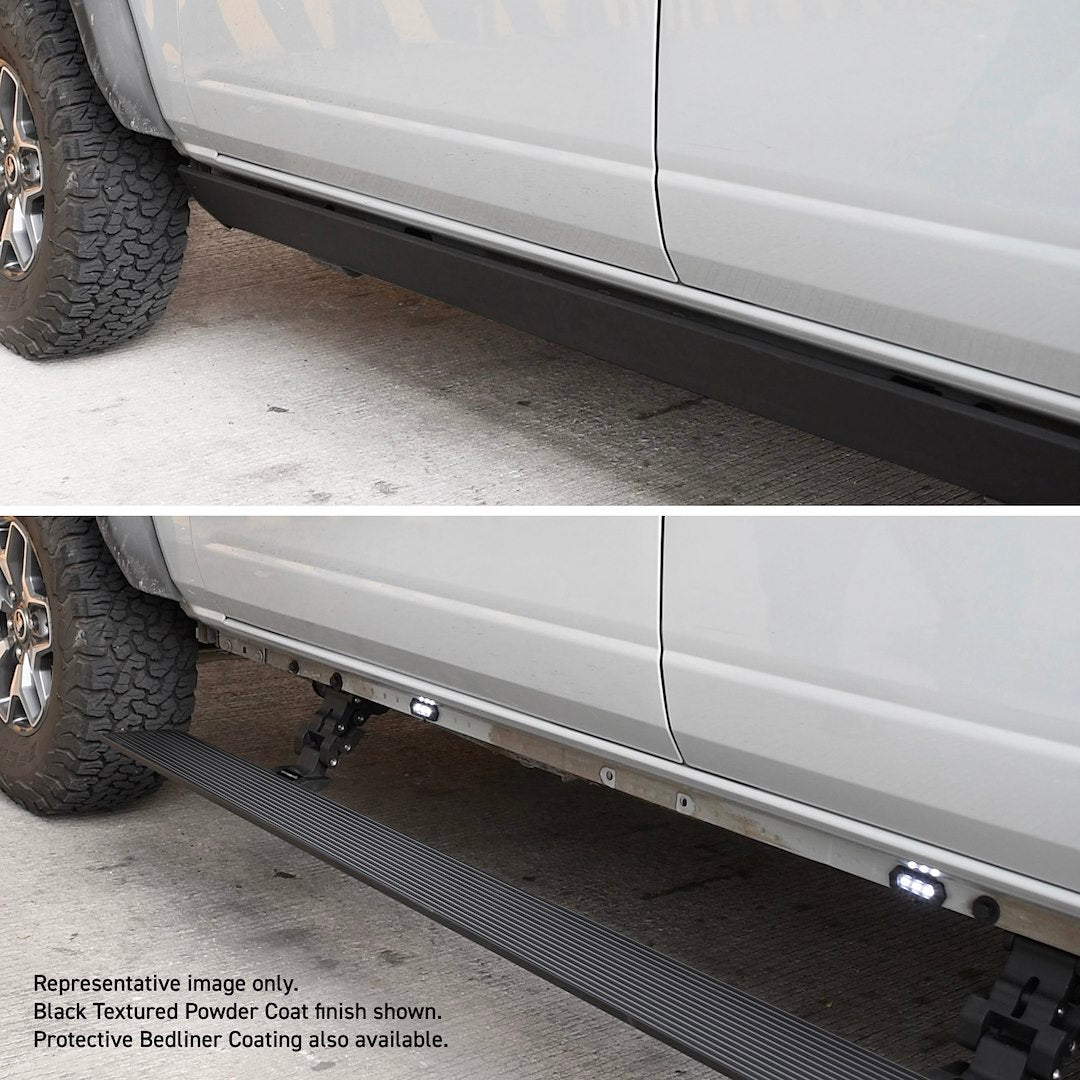 GO Rhino Limited Lifetime Warranty Running Board 20423580T - E-Board Series Steps Bedl