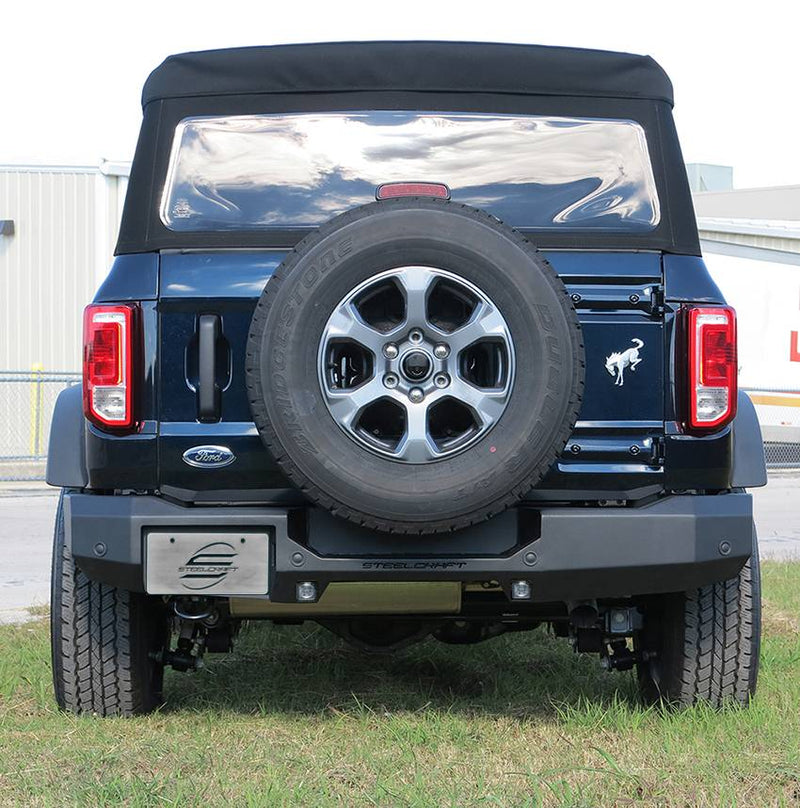 Steelcraft Convenient D-Ring Shackle Mounts Bumper 76-21350 - Black 21-24 Ford Bronco Textured