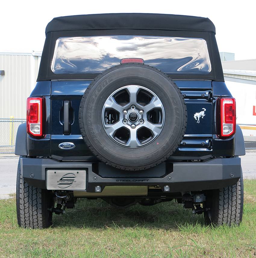 Steelcraft Convenient D-Ring Shackle Mounts Bumper 76-21350 - Black 21-24 Ford Bronco Textured