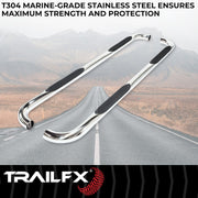 Trailfx Limited Lifetime Warranty Nerf Bar A0068S - Round Tacoma