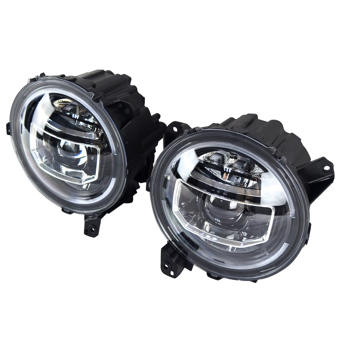 American MOD Aggressive American Modified Styling Headlight Assembly Amjpcc00101 - Inch Led Halo Headlights Sta