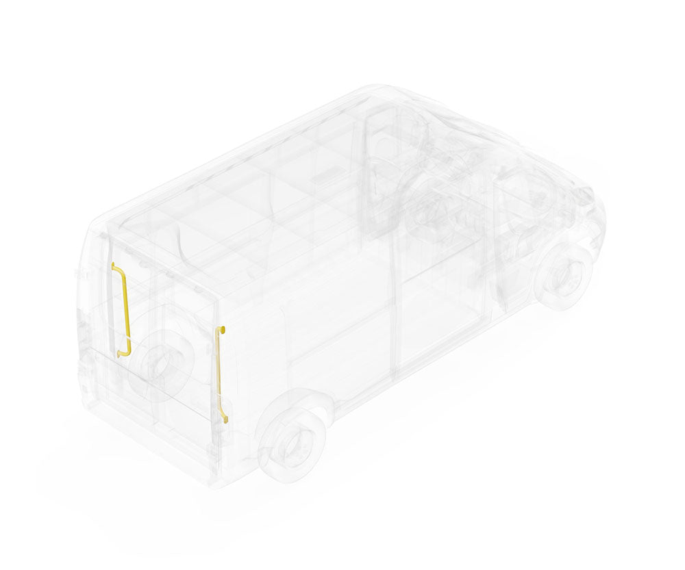 Legend Fleet No Supplier Warranty Interior Grab Bar 11R00-40 - Yellow Ram Promaster Handles
