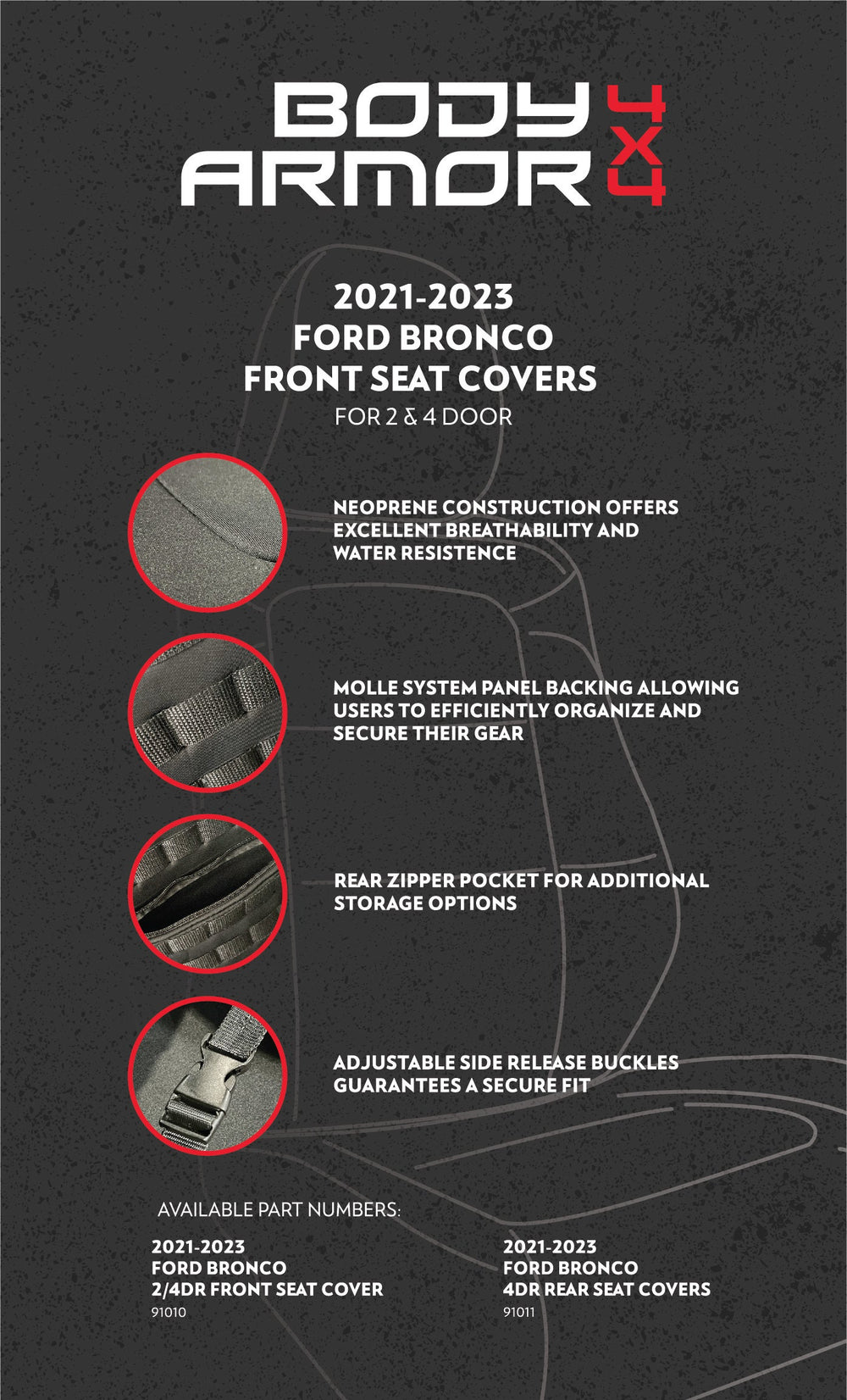 Body Armor 91011 Seat Cover
