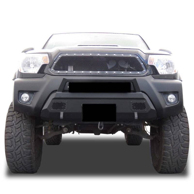 Black Horse Frame Mounted Bolt On Installation Bumper AR3HD61NL - Armour Iii Heavy Duty Front Winch