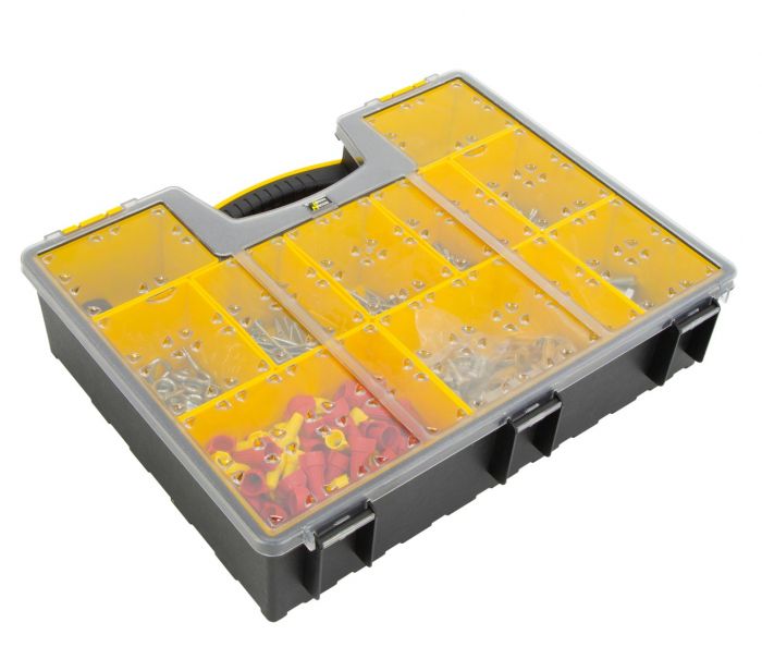 Holman Compartment Labels Locking Lid 40351 - Small Plastic Tote Deep Parts