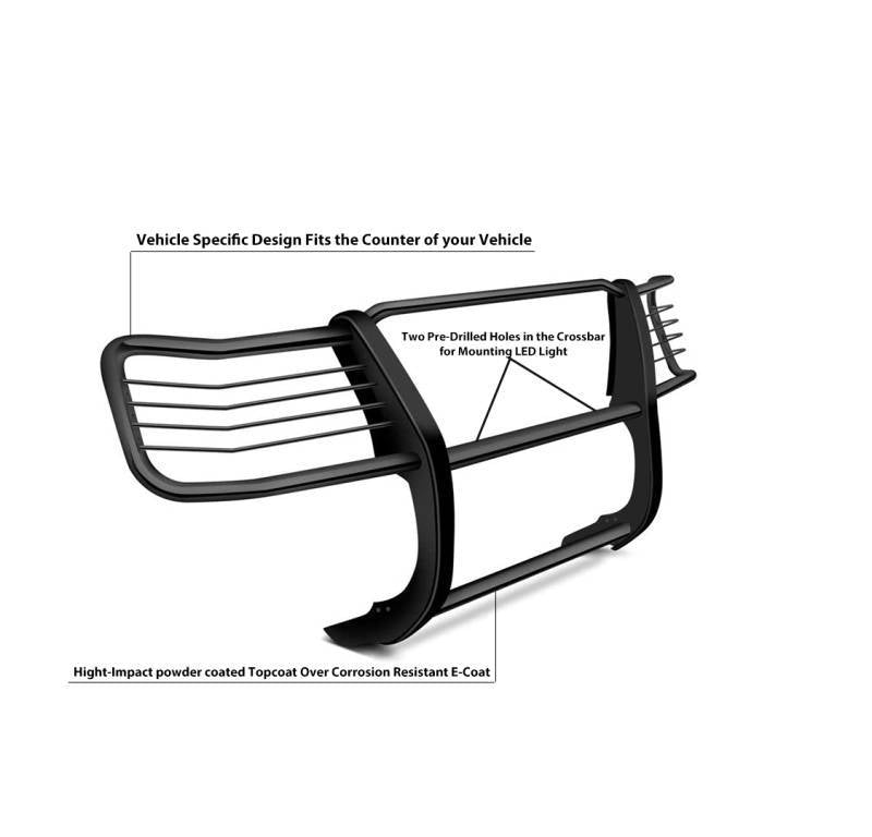 Black Horse No Drill Mounting Grille Guard 17NR28MA - 2016-2018 Nissan Titan XD GU