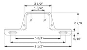 Optronics Easy To Install License Plate Bracket LP20SB - Black Steel