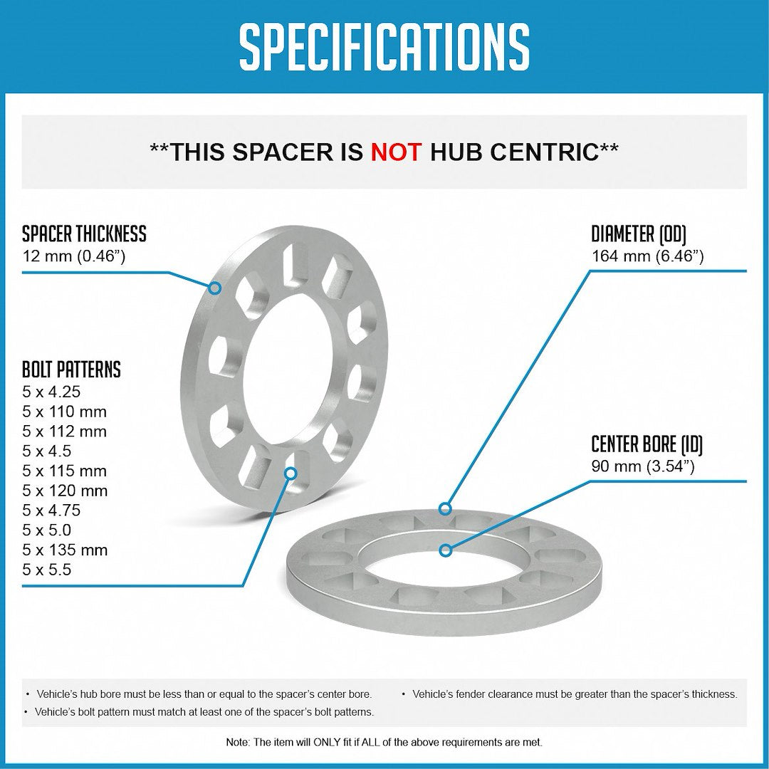 Revolution 911125T-A Wheel Spacer