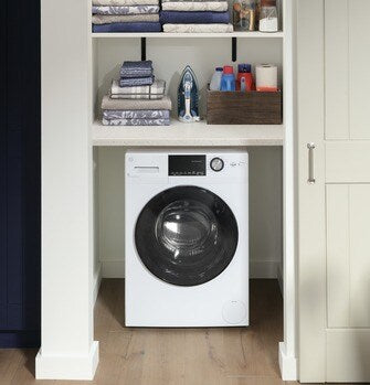 GE Appliance Made In USA Clothes Washer/ Dryer Combo Unit GFQ14Essnww - 24 2.4 CU. FT.Capacity Front