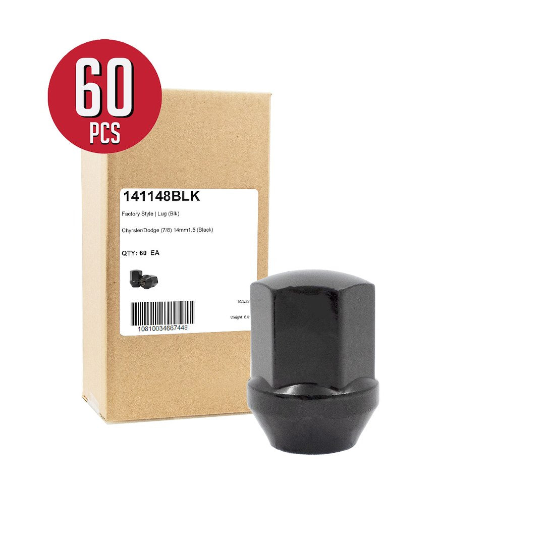 Revolution 141148Black Lug Nut - Black Large 141148BLK