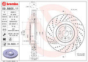 Brembo Components Not Hazardous To Health Brake Rotor 09B80511C02 - Disc