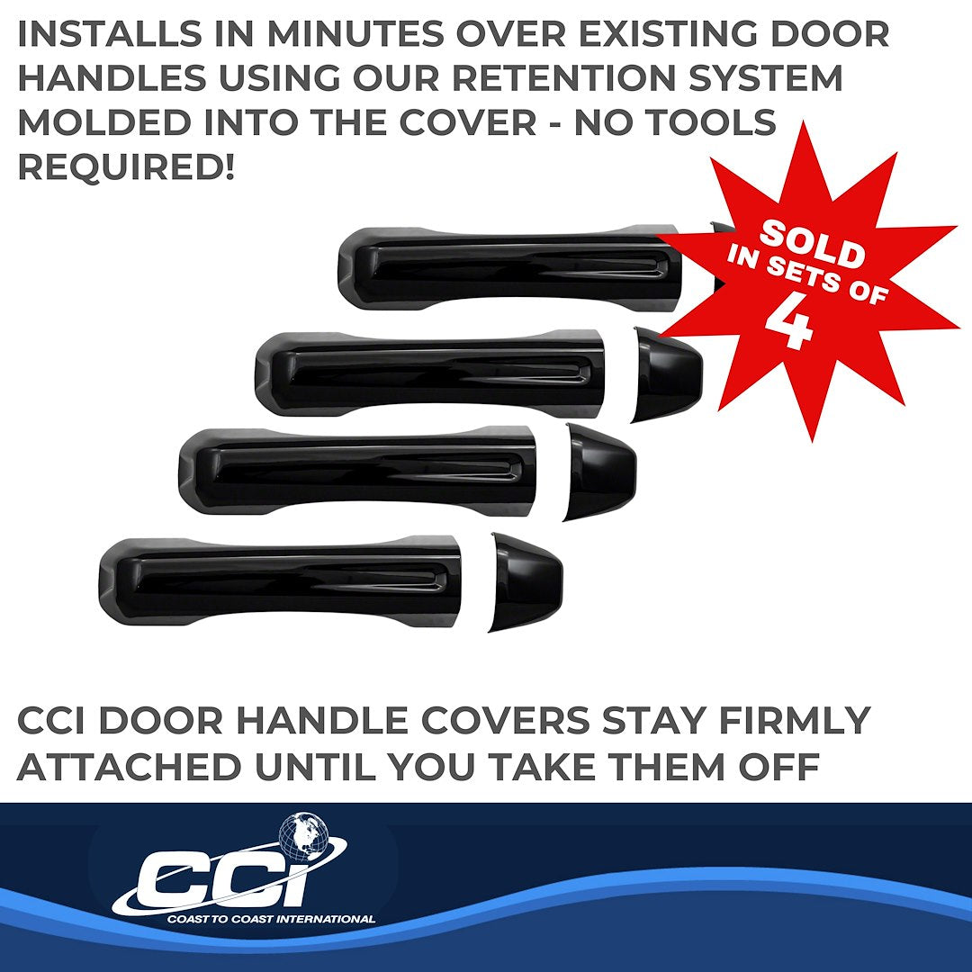 Coast2Coast Limited Lifetime Warranty Exterior Door Handle Cover Ccidh68580BBK - DH-TGH 18-25 Wrangler 4D GL BK