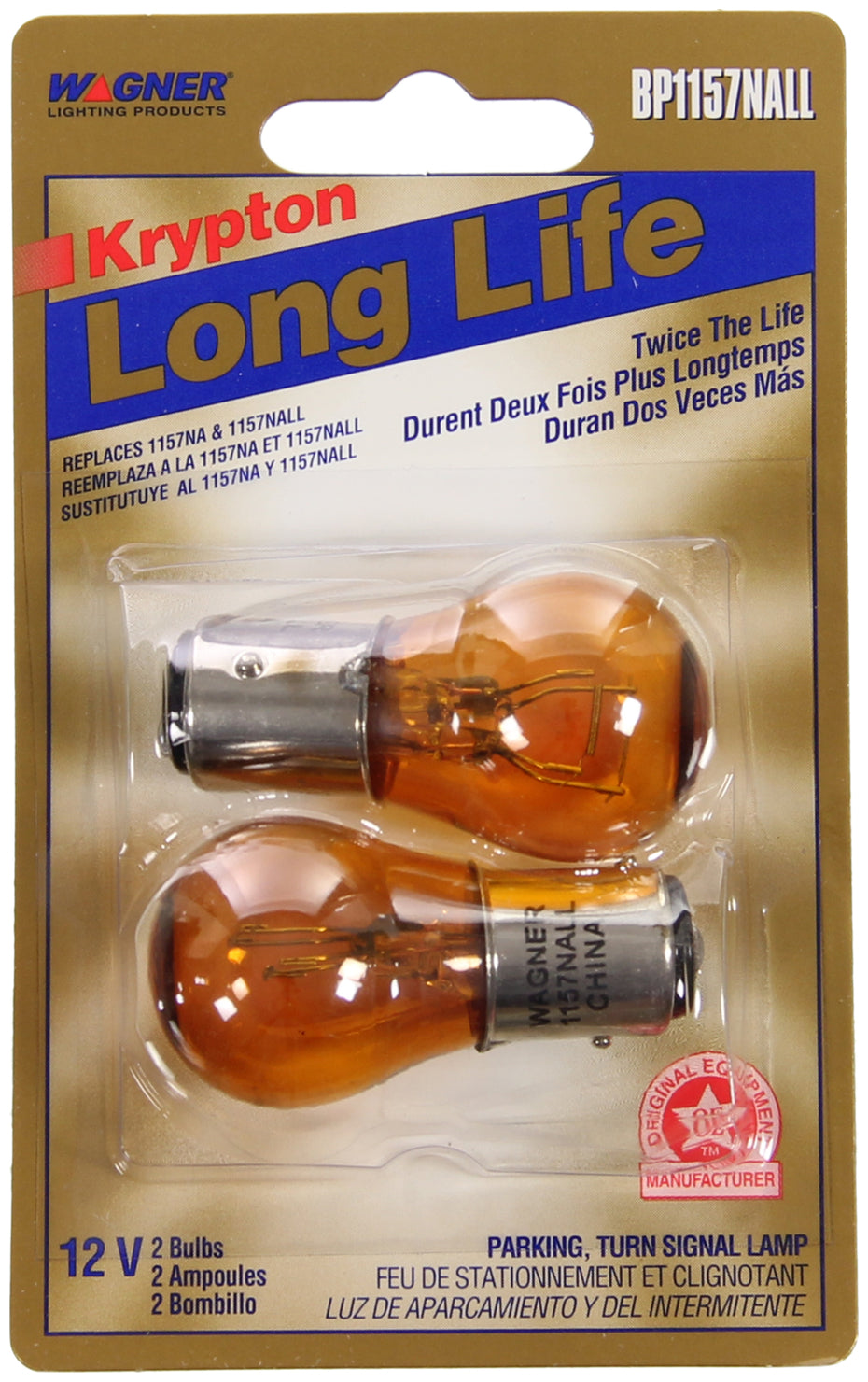Wagner SAE Compliant Turn Signal Light Bulb BP1157Nall - Miniature Long Life