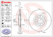 Brembo 09788011C02 Brake Rotor
