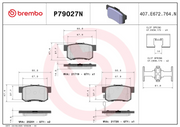 Brembo Brembo Quality Brake Pad P79027N