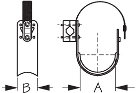 SEA DOG Made In USA PFD - Personal Floatation Device Bracket 327130-1 - Rail Mount Aluminum Ring Buoy