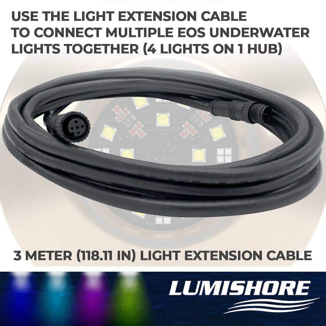 Lumishore US CE Certified Boat Underwater Light Extension Cable 010-14464-00 - SMX154 TIX404 Eos