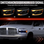 Spec-D Tunin 2LHP-RAM06JM-SQ-RS Headlight Assembly