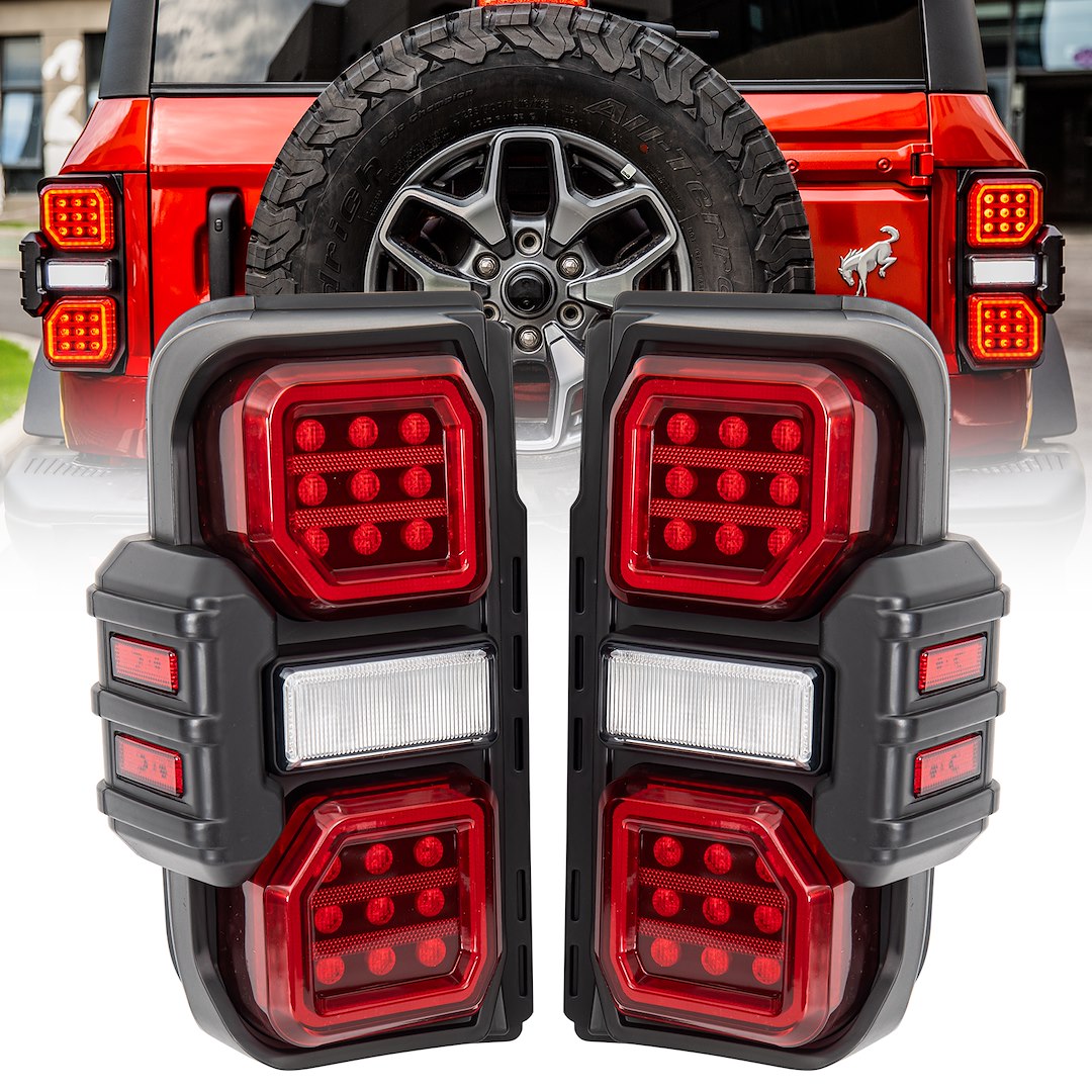 American MOD No Drilling Required Tail Light Assembly Amfmec00202 - Raptor Style Led Taillights Star