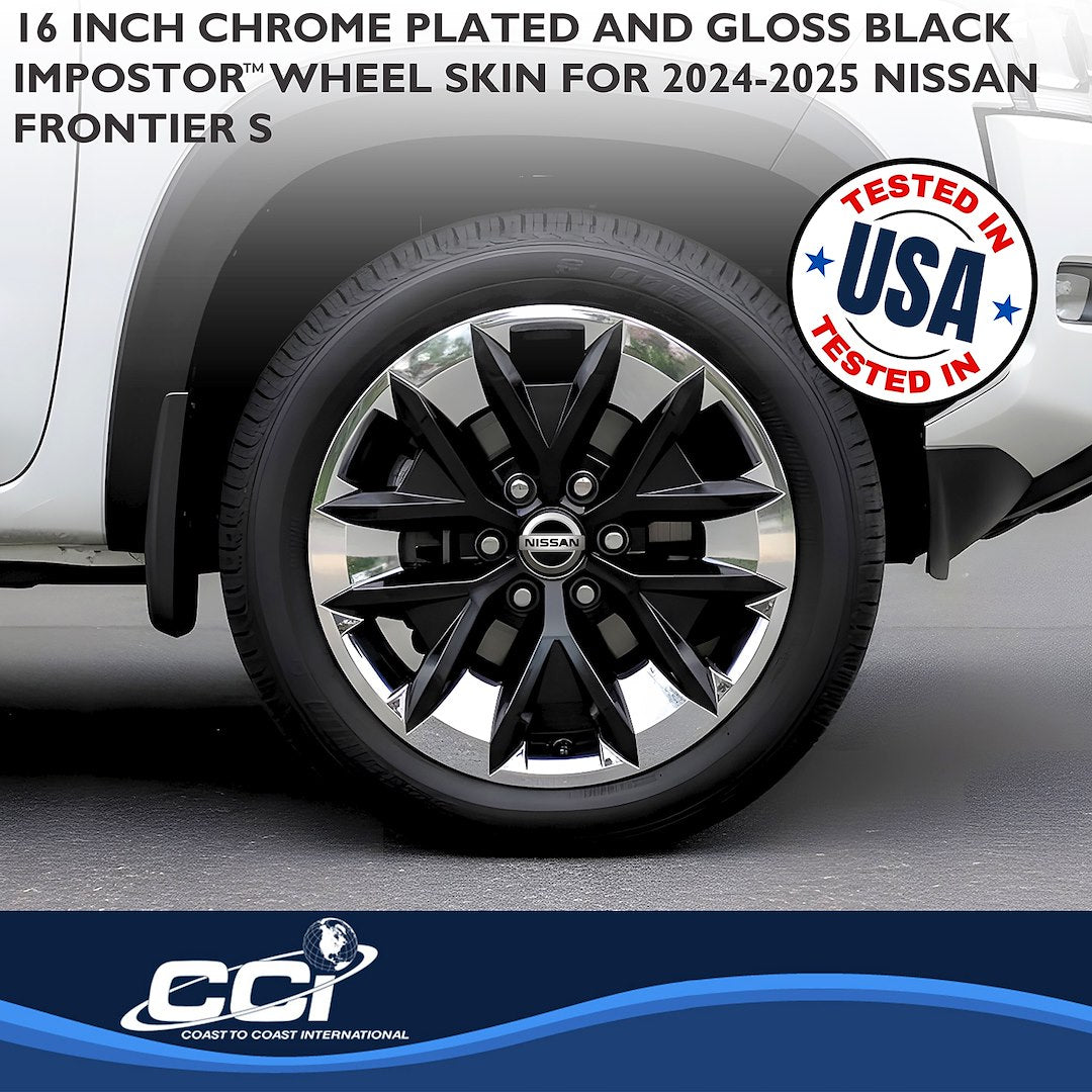 Coast2Coast Limited Lifetime Warranty Wheel Skin IMP516XB - Chrome Black Imp 23-25 Frontier SV 16