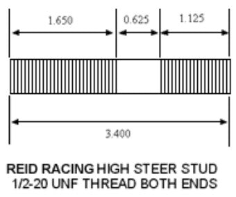 Artec Indust Innovative Design Steering King Pin Stud RR-D60117K-2 - Small Upgrade Your 60 Kingpin Axle High