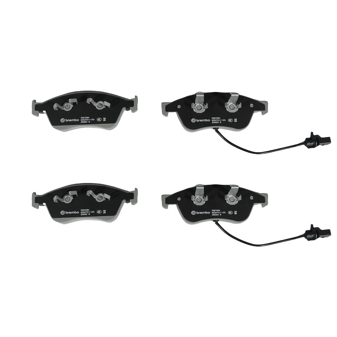 Brembo Premium Low-Met OE Equivalent Pad Brake Pad P85102N - Disc Set