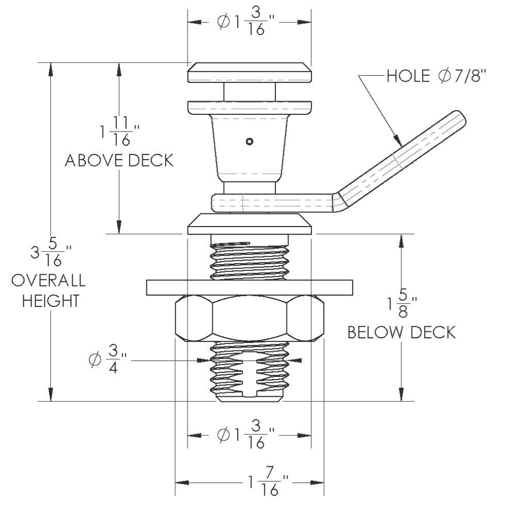Taco Metals Designed For Fiberglass Boat Fender Lock F16-0200-1 - Kit 316 SS