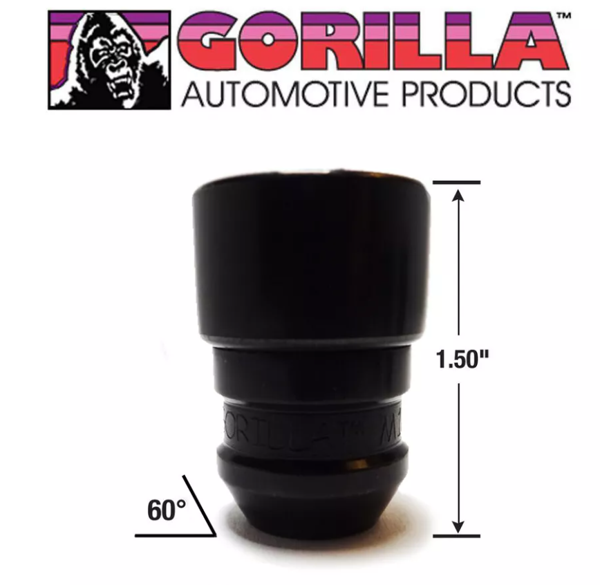 Gorilla Designed For Unsurpassed Security Wheel Lock 61631BC - Black Guard Acorn 12MM
