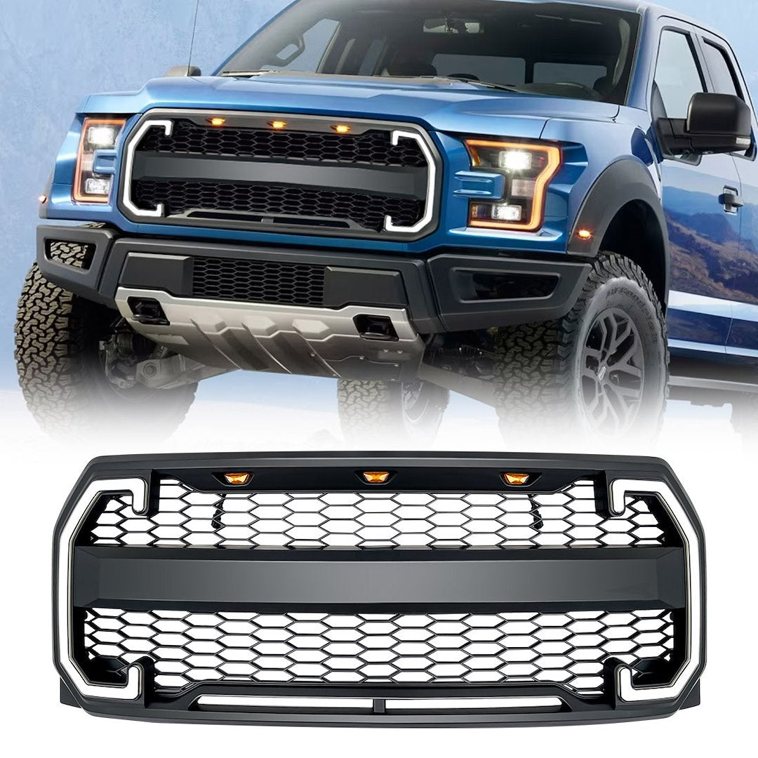 American MOD Unique American Modified Style Grille Amfmaa00130 - Raptor Mesh DRL TU