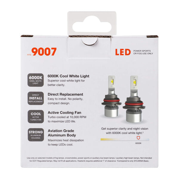 Sylvania For Fog And Powersports Only Driving/ Fog Light Bulb 9007SL.BX2 - Syled 9007SL.BX2 EN-SP Upp SKU