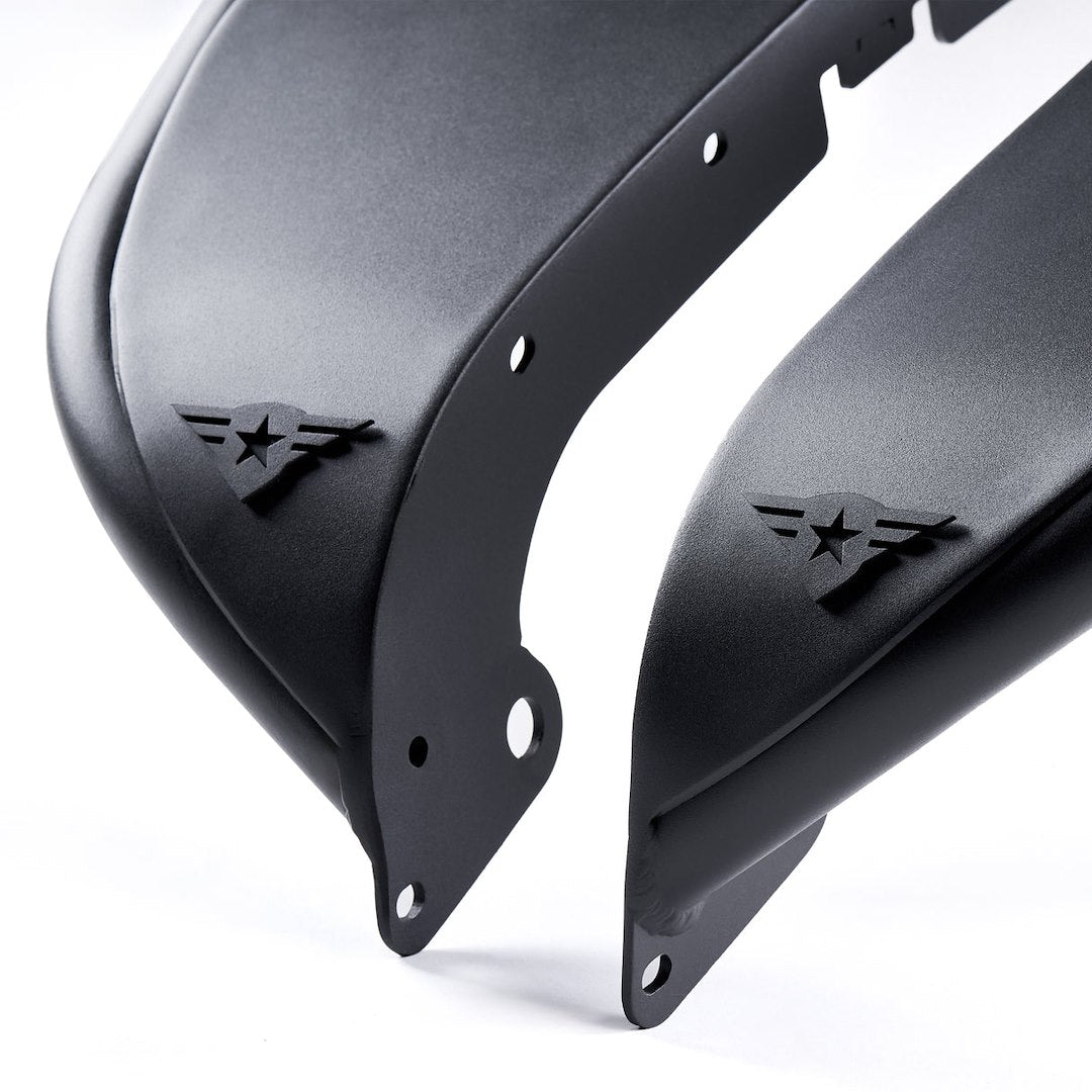 Combat Offrd Limited Lifetime Warranty Fender Flare 15-1076 - Black Jeep JK JKU Full Assault Alum