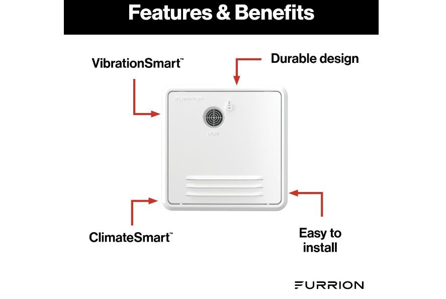 Furrion LLC VibrationSmart™ And ClimateSmart™ Water Heater Access Door FWH46EA-BL-AM - Black 18.1 18.1 Retrofi