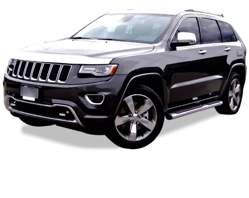 Black Horse Mirror Polish Finish Nerf Bar 9B080203Ssov - 2011-2019 Jeep Grand Cherokee Side