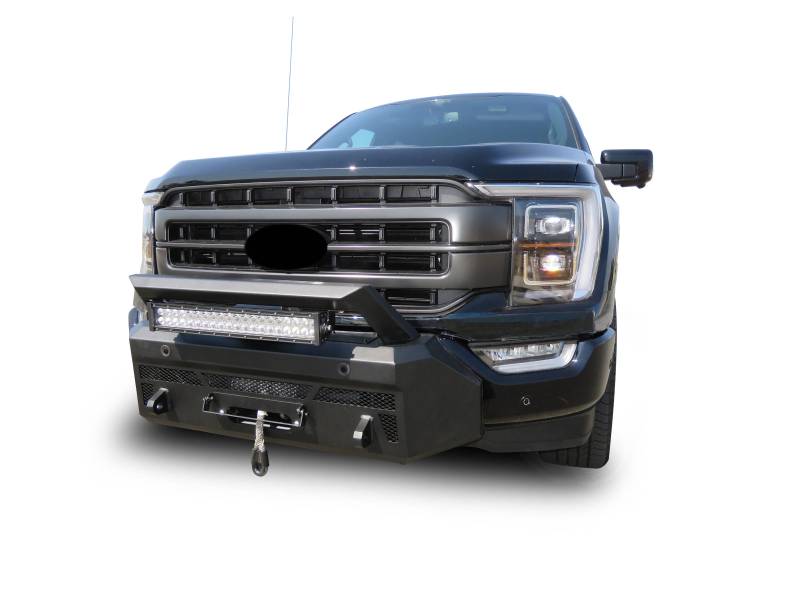 Black Horse Frame Mounted Bolt On Installation Bumper AR3HD42 - Black 2021-2023 Ford F-150Textured