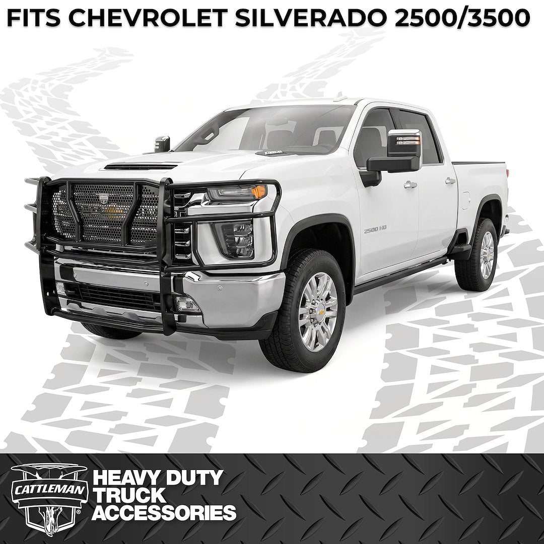 Cattleman Two Vertical Center Protection Bars Grille Guard 1132PS - Sensors-Camera CO