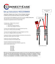 Connect Ease Corrosion Resistant Components Battery Connection Harness RCE12VBM6IK - Gauge Dual QU