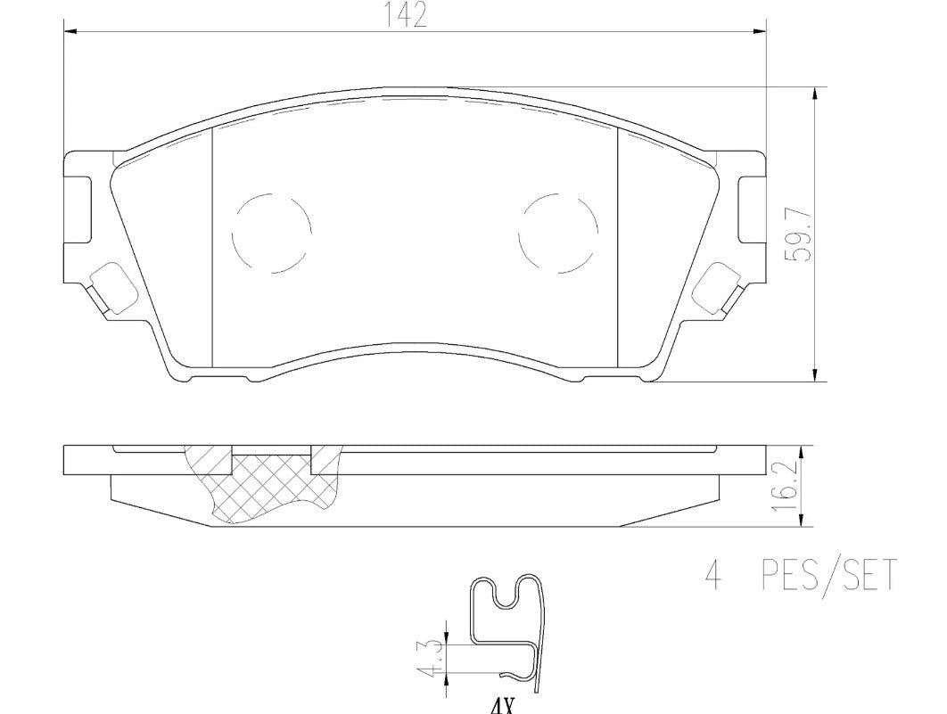 Brembo Premium Low-Met OE Equivalent Pad Brake Pad P49019N - Disc Set