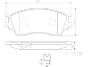 Brembo Premium Low-Met OE Equivalent Pad Brake Pad P49019N - Disc Set